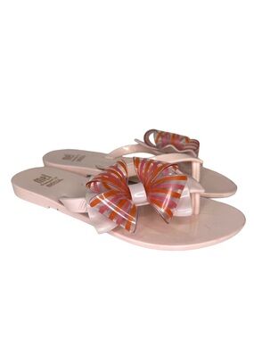 MEL MINI MELISSA Pink HarmonicSweet‎ II Flip Flop With Oversized Bow Size 13.